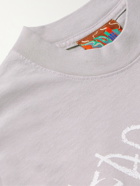 COME TEES - Shiver Printed Cotton-Jersey T-Shirt - Gray