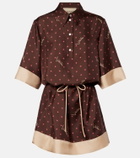 Valentino Printed silk twill shirt dress