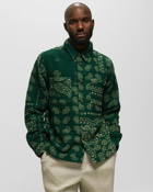 Portuguese Flannel Abstract Paisley Overshirt Green - Mens - Overshirts