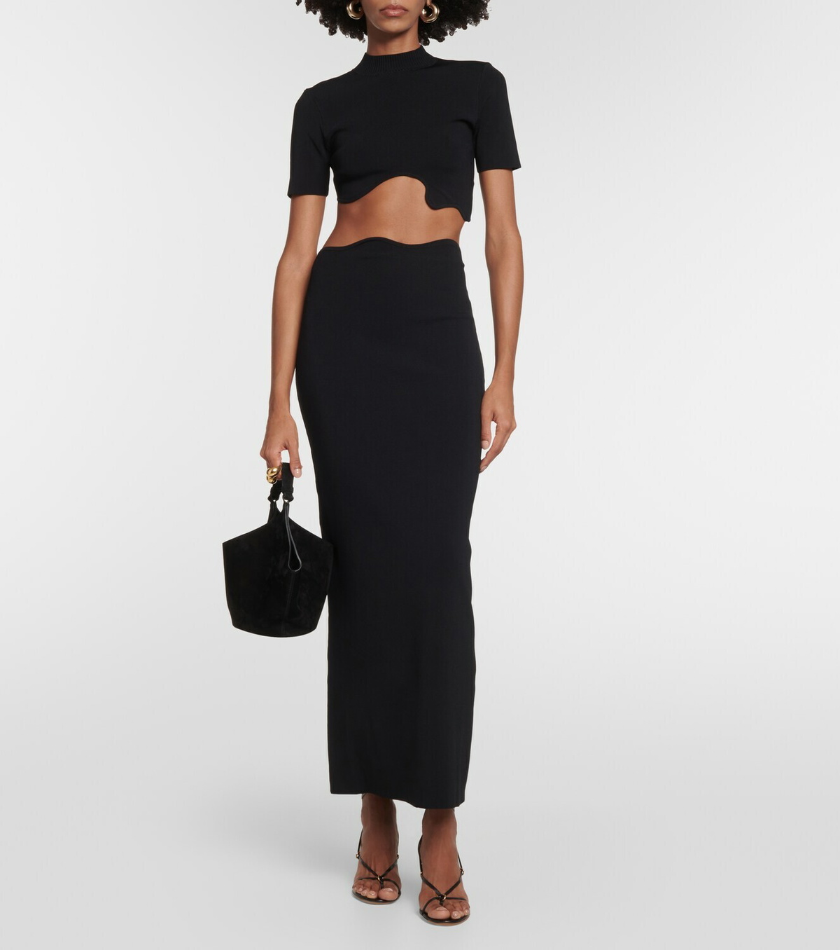 Christopher Esber Maparadita asymmetric crop top