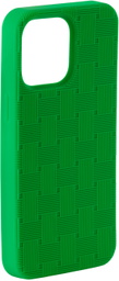 Bottega Veneta Green Intreccio iPhone 15 Pro Max Case