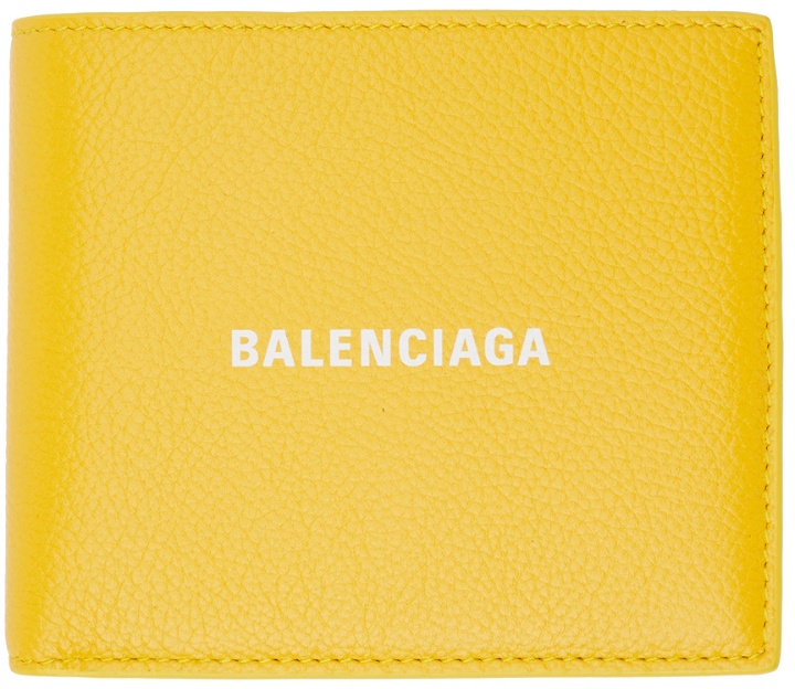 Photo: Balenciaga Yellow Cash Square Folded Wallet