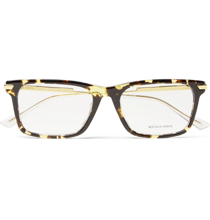 Photo: Bottega Veneta - Square-Frame Tortoiseshell Acetate and Gold-Tone Metal Optical Glasses - Gold