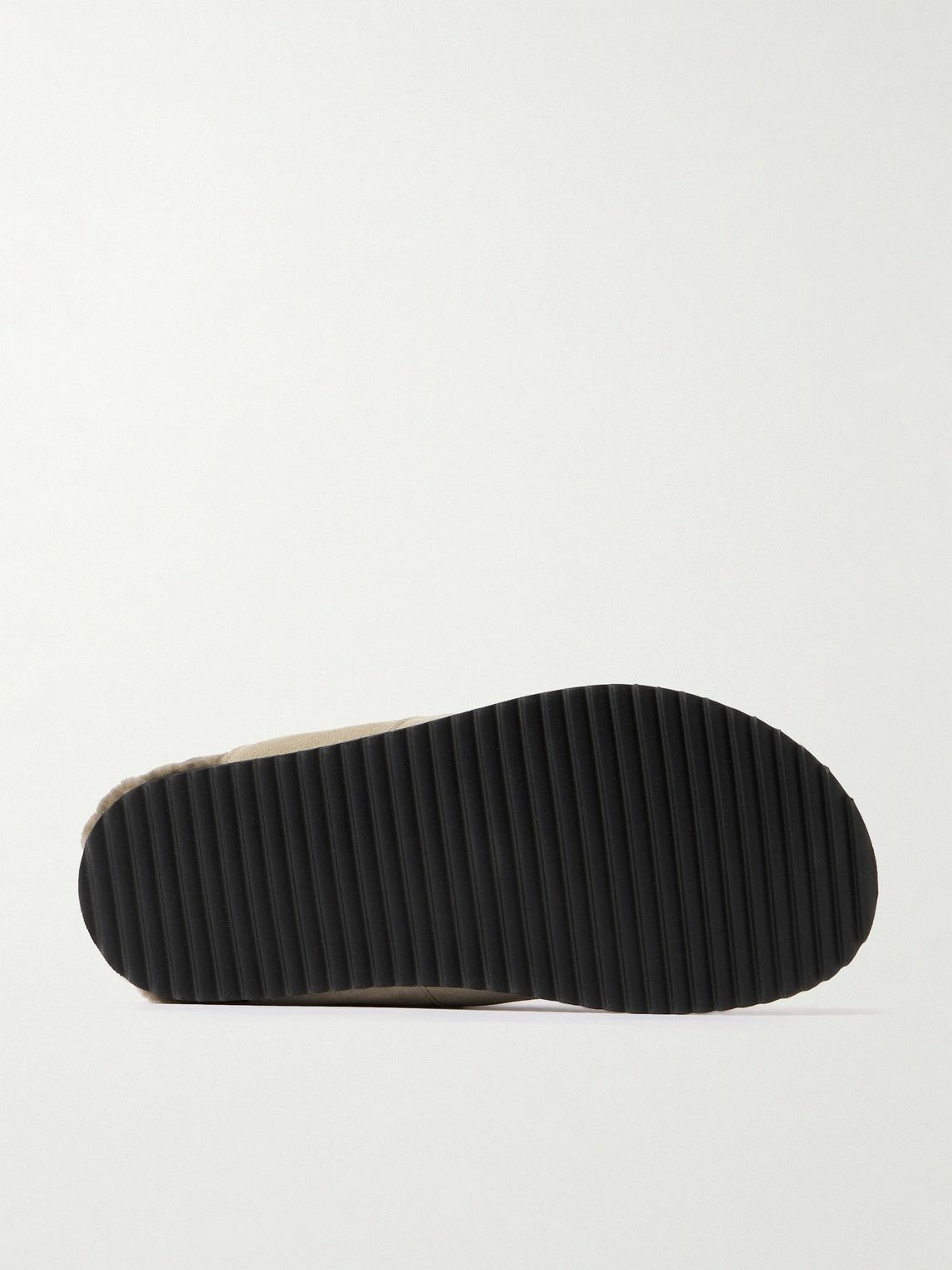 Mr P. - David Shearling-Lined Suede Slippers - Brown