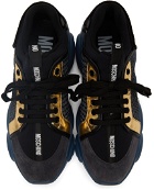 Moschino Black & Navy Strap Teddy Sneakers