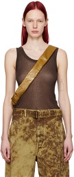 LEMAIRE Brown Seamless Tank Top