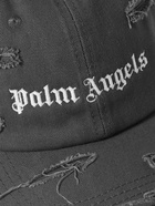 Palm Angels - Logo-Embroidered Distressed Cotton-Twill Baseball Cap