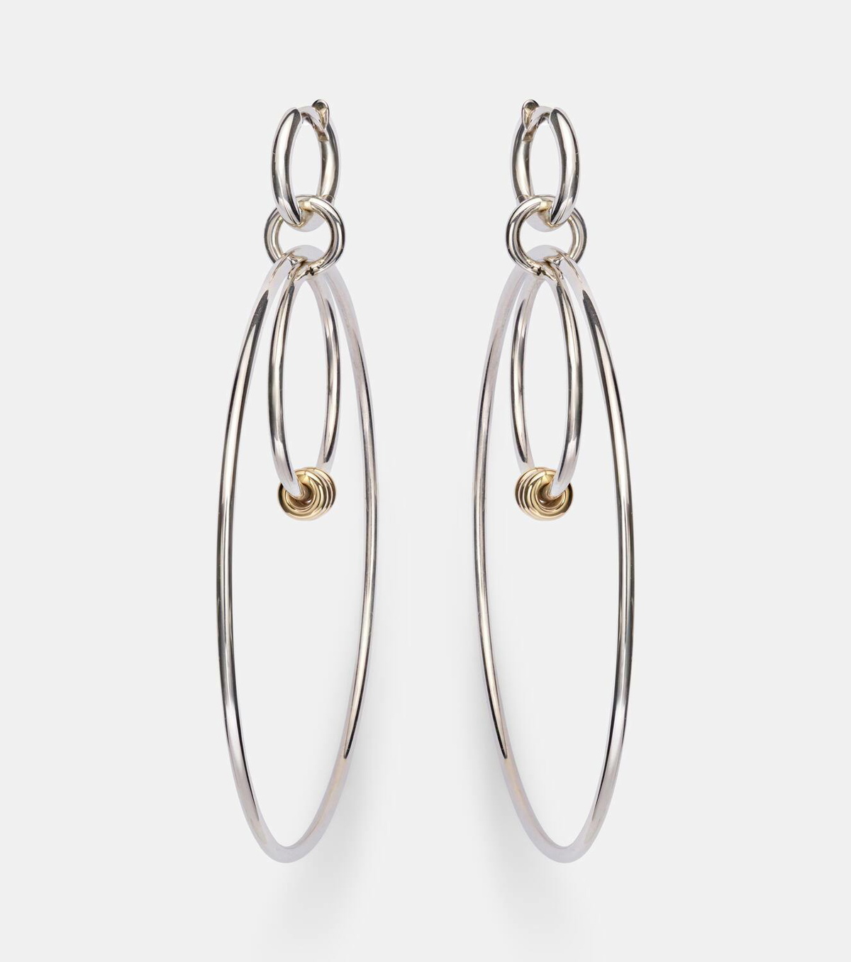 Spinelli Kilcollin Echo sterling silver and 18kt gold hoop earrings