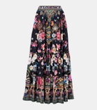 Camilla Crystal-embellished poplin maxi skirt