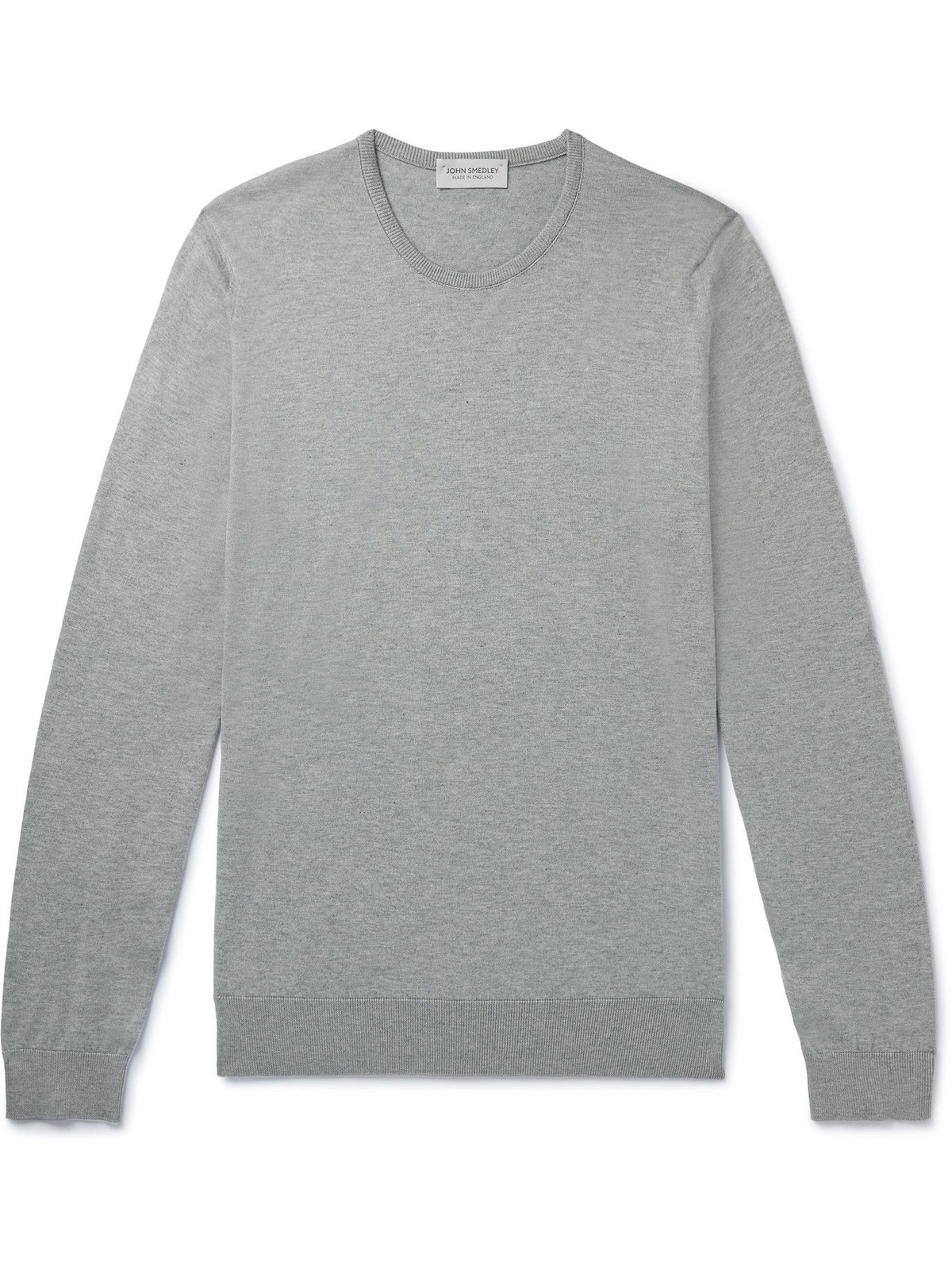 JOHN SMEDLEY - Hatfield Slim-Fit Sea Island Cotton Sweater - Gray 
