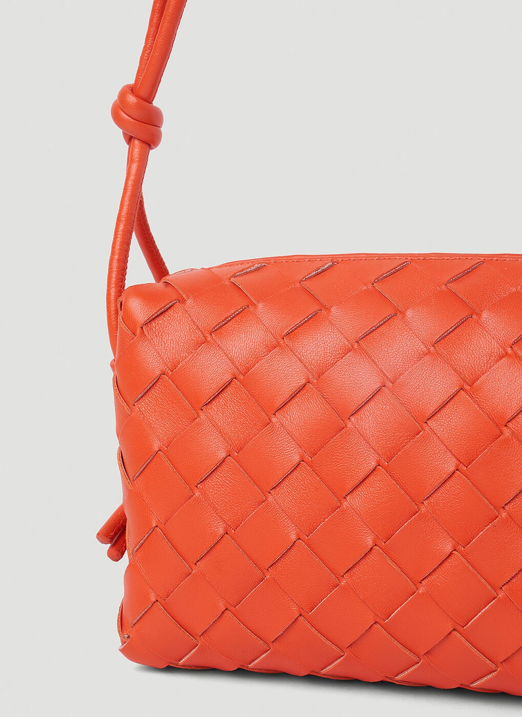 Bottega Veneta - Loop Intrecciato Mini Shoulder Bag in Orange Bottega Veneta