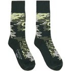Yohji Yamamoto Green Camouflage Socks