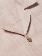 SMR Days - Paraiso Camp-Collar Linen Shirt - Pink