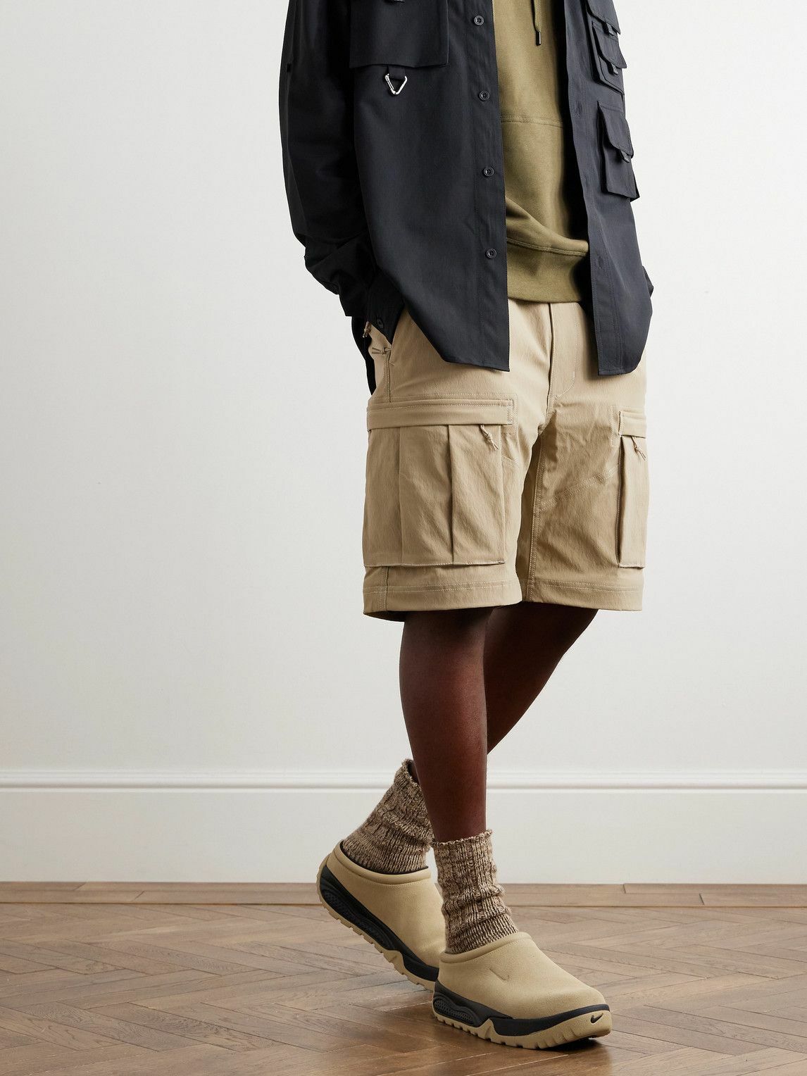 Nike - ACG Smith Summit Convertible Stretch-Shell Cargo Trousers - Neutrals