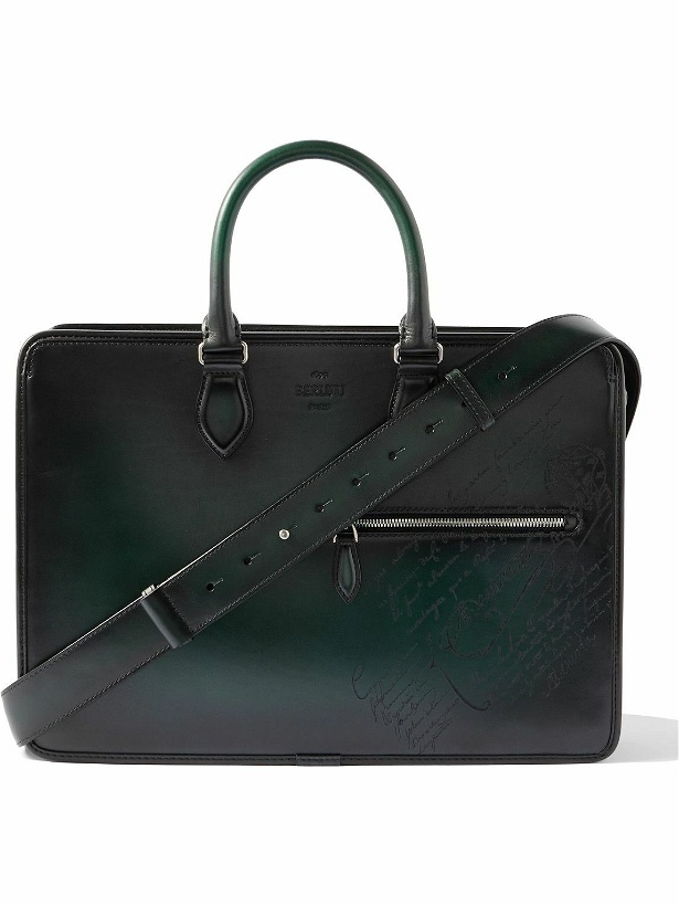 Photo: Berluti - 1 Jour Neo Scritto Venezia Leather Briefcase