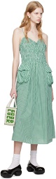 Shrimps Green & White Liberty Midi Dress