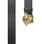 Versace - 4cm Black Full-Grain Leather Belt - Black