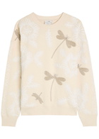 Forte_forte Embellished Stretch-cotton Sweatshirt Cream
