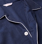 Derek Rose - Balmoral Herringbone Cotton Pyjama Set - Men - Navy