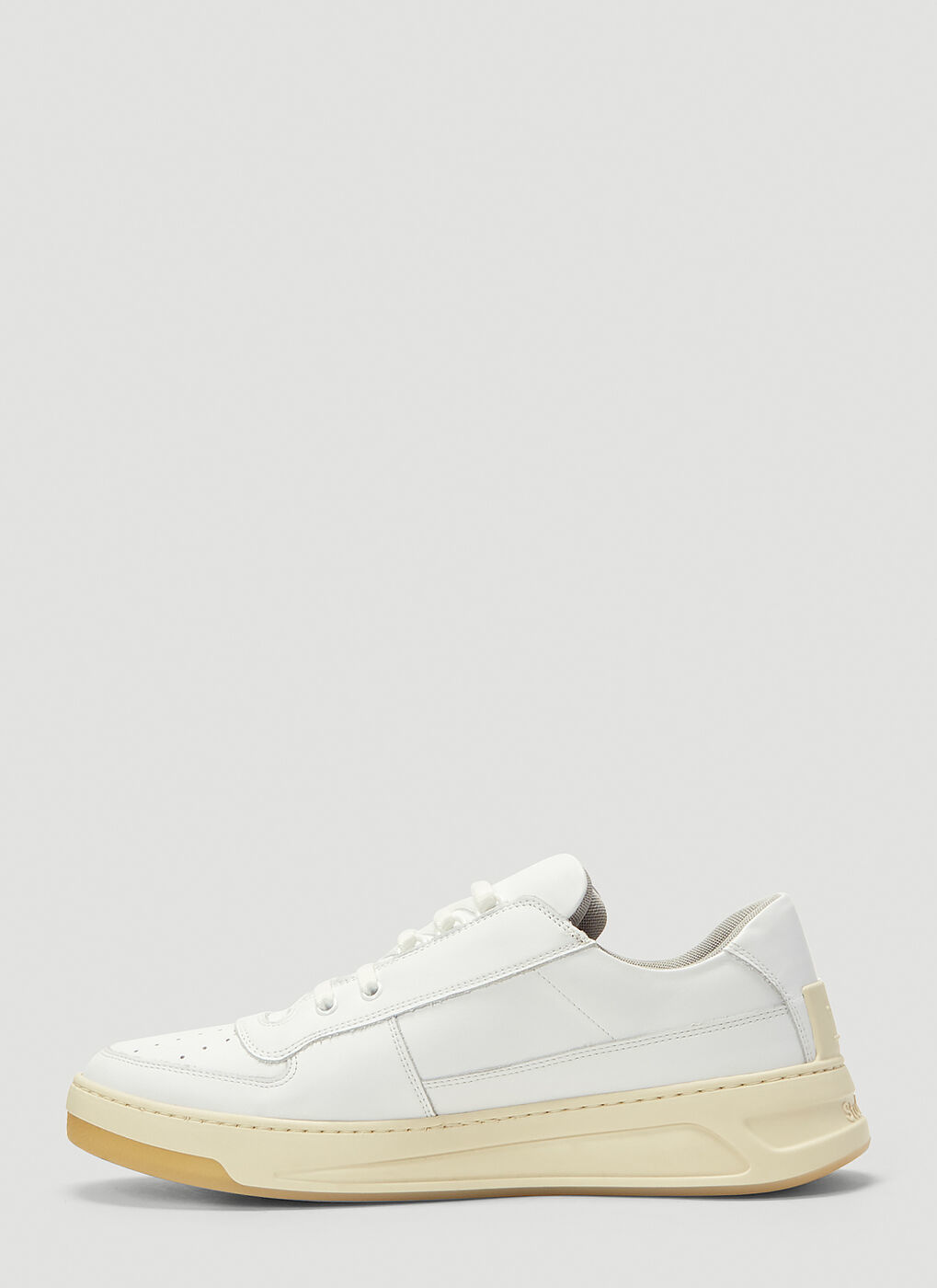 Perey Lace Up Sneakers in White Acne Studios