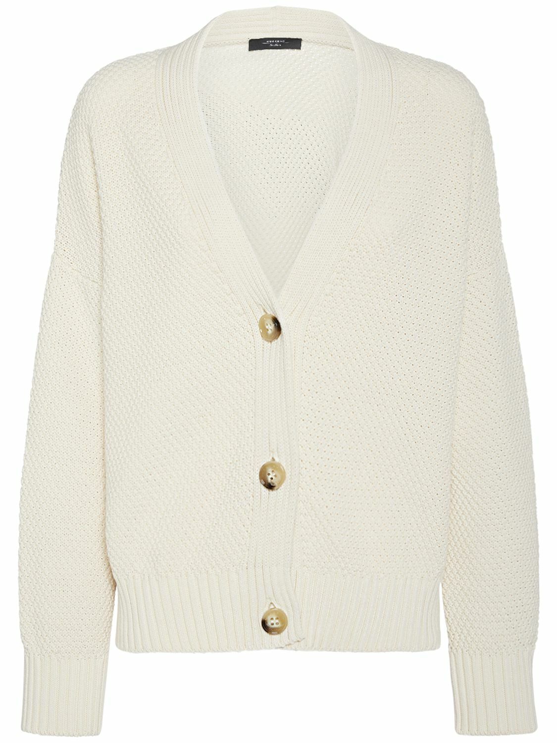 WEEKEND MAX MARA Wales Cotton Blend Knit Cardigan
