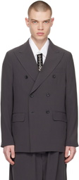 RAINMAKER KYOTO Gray Double-Breasted Blazer