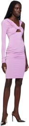 Nensi Dojaka Purple Draped Midi Dress