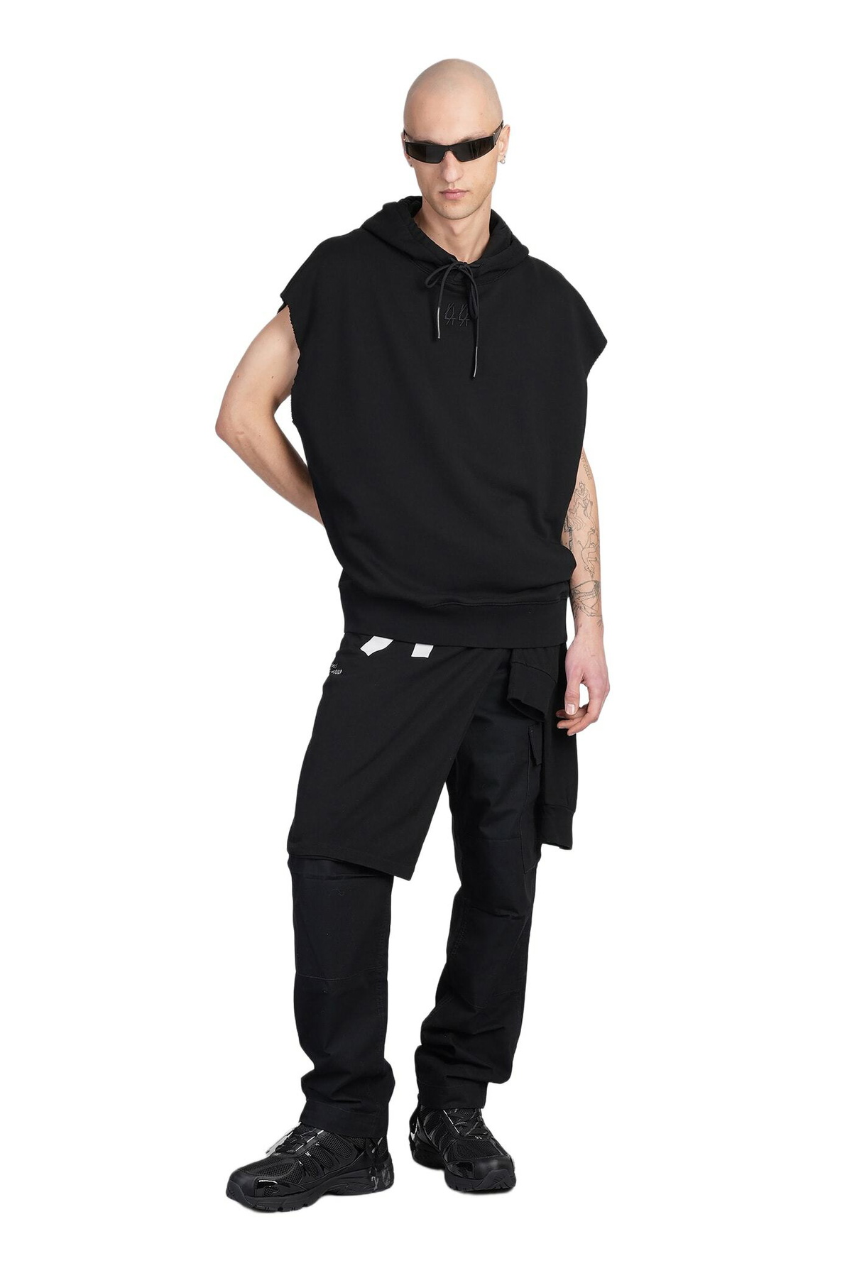 44 Label Group Sweatshirt In Black Cotton