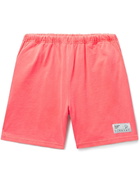 Pasadena Leisure Club - Leisure Straight-Leg Logo-Appliquéd Cotton-Jersey Shorts - Orange