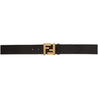 Fendi Black and Gold Forever Fendi Belt