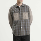 Unlikely Dry Goods Men's 2-Tone Work Shirt in Olive/Lt.Brown
