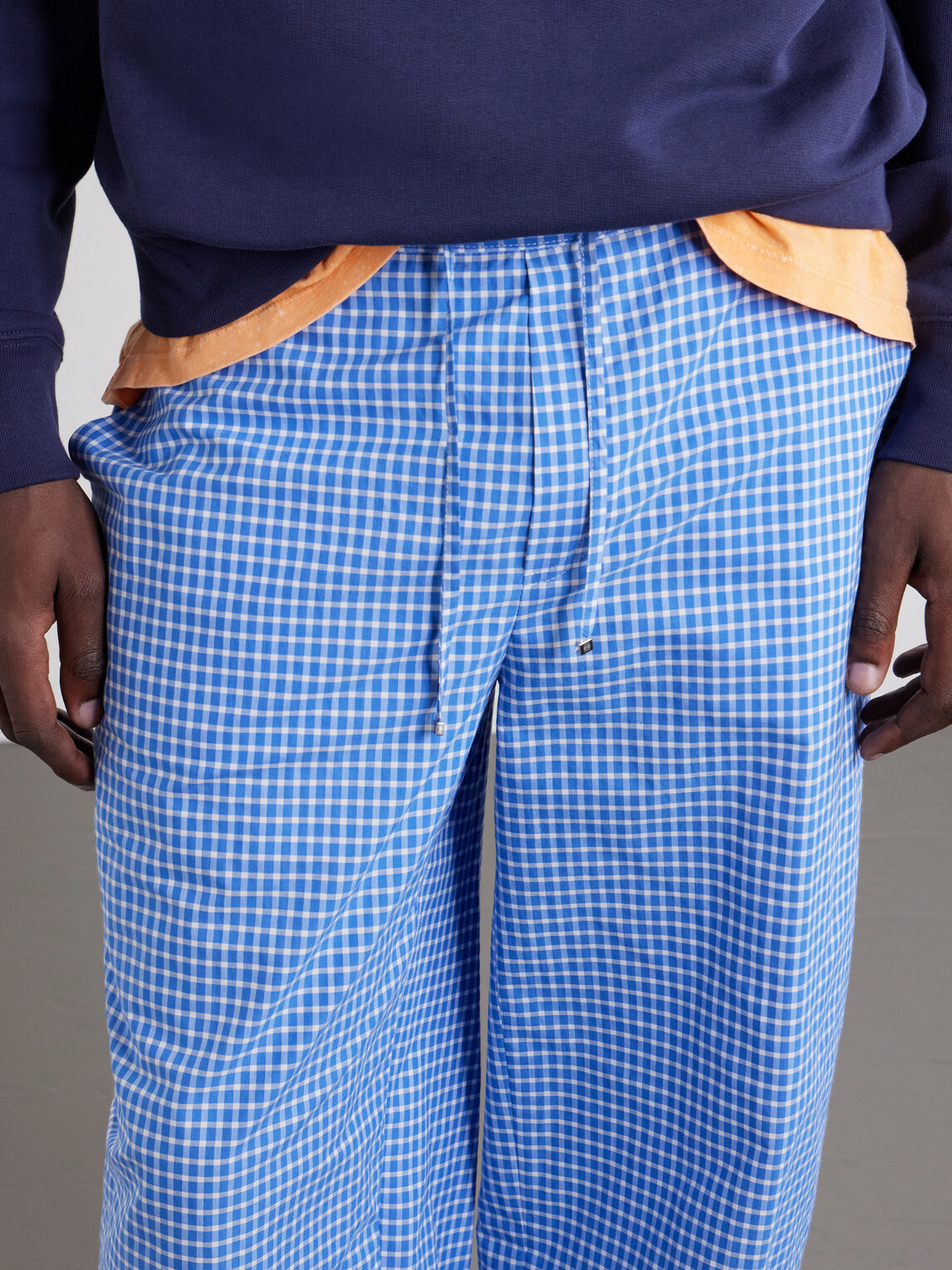 LOEWE - Paula's Ibiza Straight-Leg Anagram-Embroidered Checked Cotton-Poplin Trousers - Blue