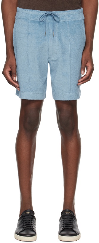 Photo: TOM FORD Blue Towelling Shorts