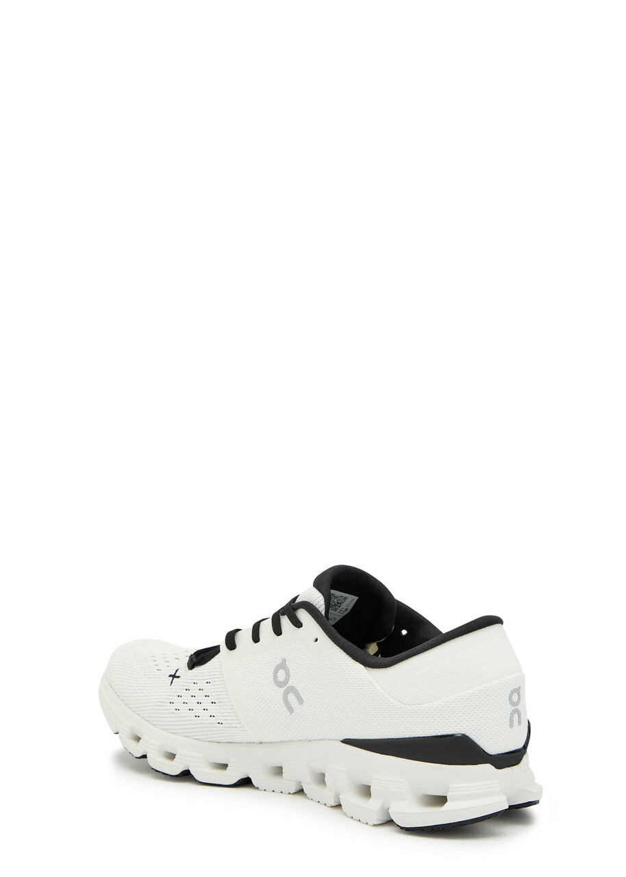 ON Cloud X 4 Panelled Mesh-knit Sneakers Ivory