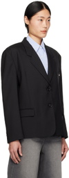 LOW CLASSIC Black Notched Lapel Blazer