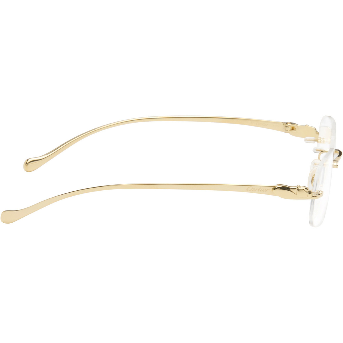 Cartier Gold Rimless Panther Glasses