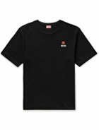 KENZO - Appliquéd Logo-Embroidered Cotton-Jersey T-Shirt - Black