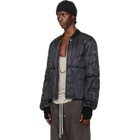Rick Owens Moncler + Rick Owens Black Geocamo Flight Down Jacket