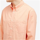 A.P.C. Men's Edouard Button Down Logo Shirt in Peach