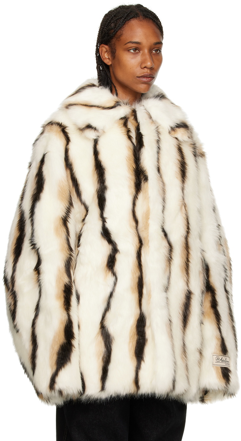 Off white clearance fur coat