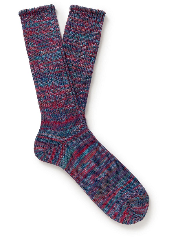 Photo: Anonymous ism - Ribbed Cotton-Blend Socks