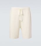 Commas Crochet cotton and hemp Bermuda shorts