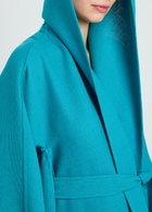 Alaïa Cape-effect Wool-blend Coat Turquoise