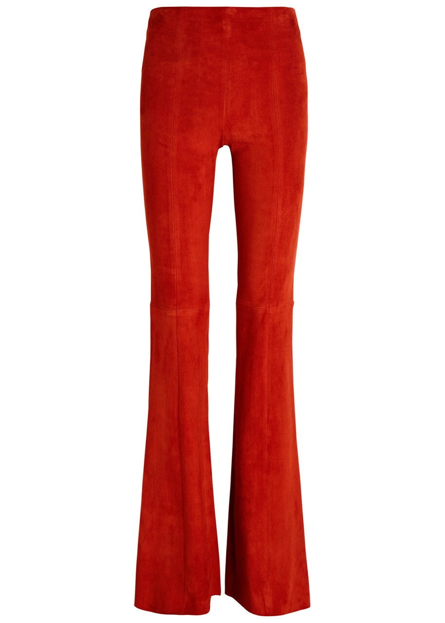 Stouls Gégé Stretch-suede Trousers Red