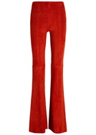 Stouls Gégé Stretch-suede Trousers Red