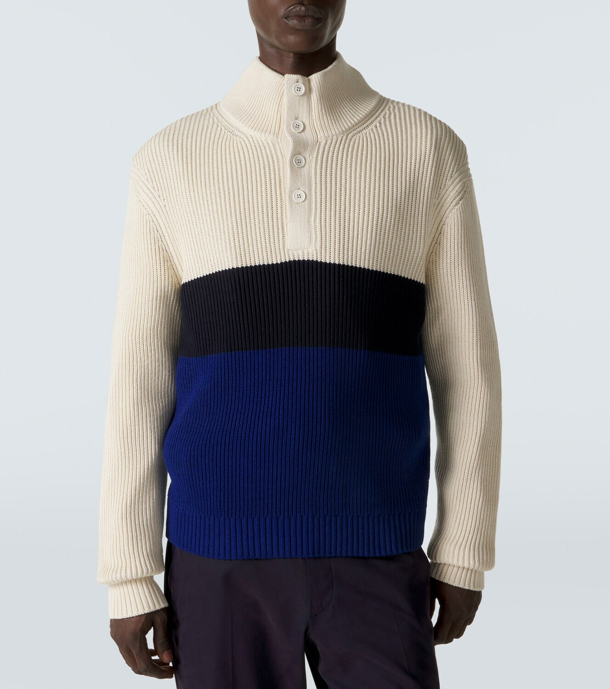 Dunhill Colorblocked cotton and silk sweater Dunhill