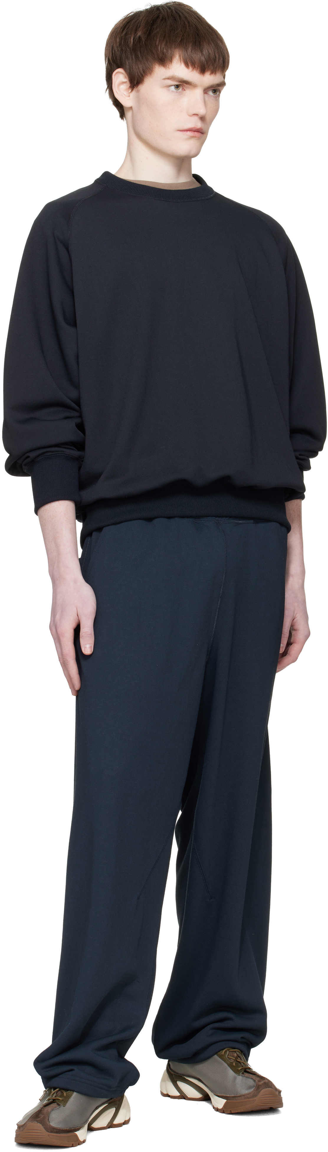 nanamica Navy Polyester Pile Sweatpants