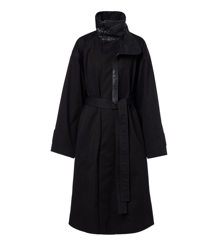 Photo: Bottega Veneta Intrecciato cotton trench coat