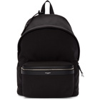 Saint Laurent Black Canvas City Backpack