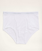 Brooks Brothers Men's Supima Cotton Briefs-3 Pack | White